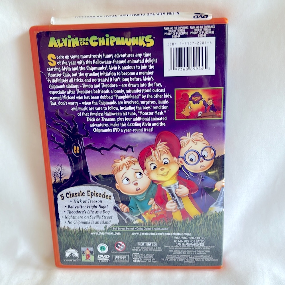 Alvin And The Chipmunks Trick Or Treason DVD Very Good Condition - Picture 2 of 6